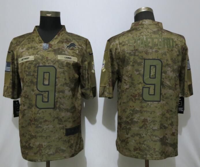 Men Detroit Lions #9 Stafford Nike Camo Salute to Service Limited NFL Jerseys->baltimore ravens->NFL Jersey